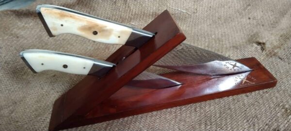 High Polished Steel With Bone Handles
